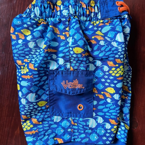 Blue Tropical swim trunks toddler boy 12-18 months - Picture 3 of 5